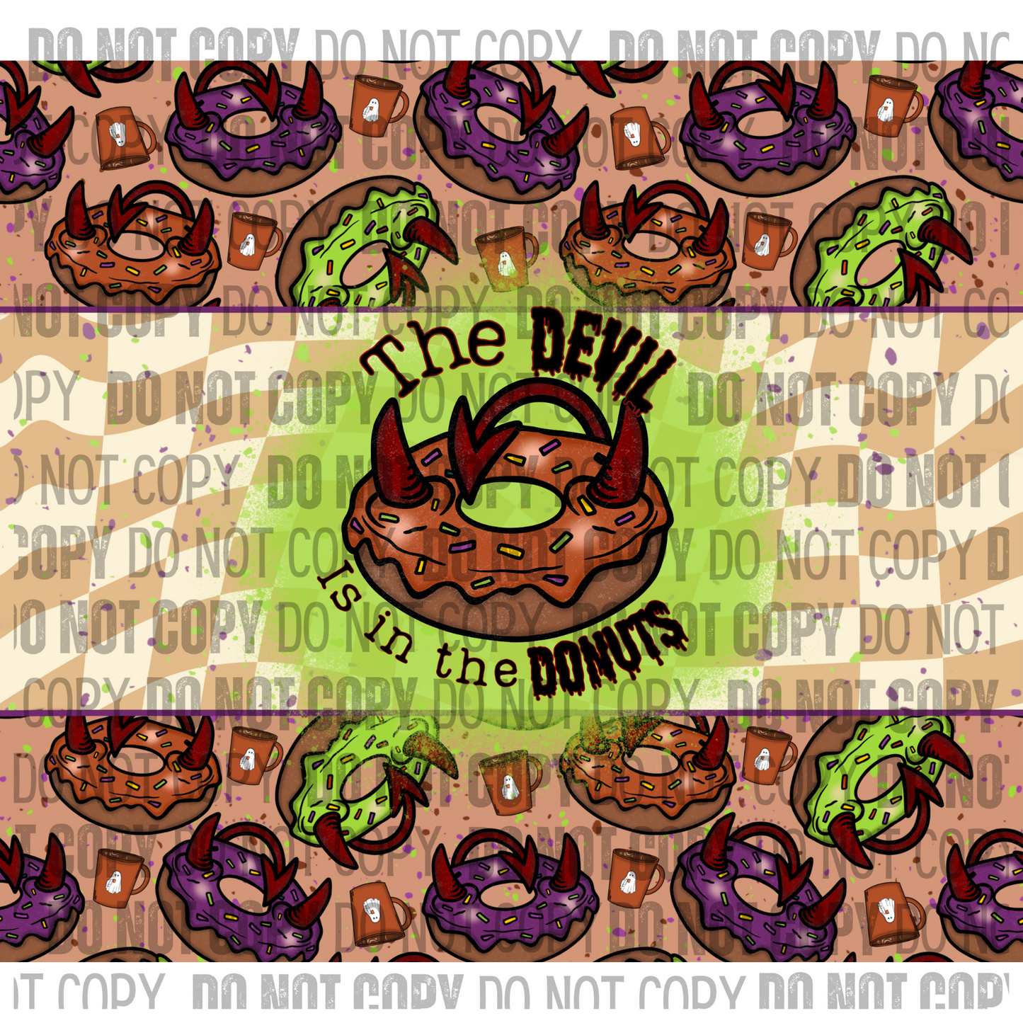 Devil is in the Donuts - Tumbler Wrap