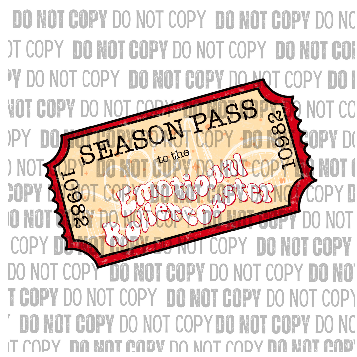 Season Pass Emotional Rollercoaster - Red - Decal