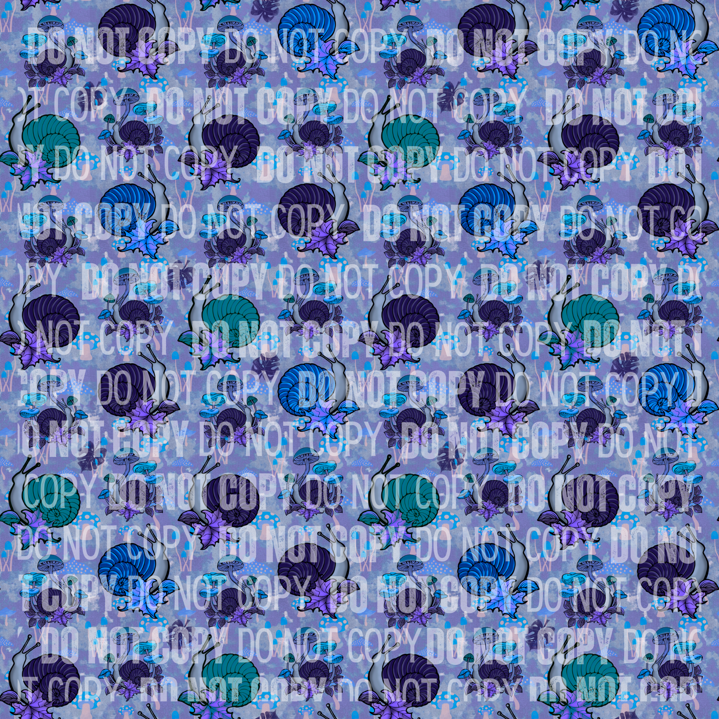 Blue/Purple Snails- Opaque Vinyl Sheet