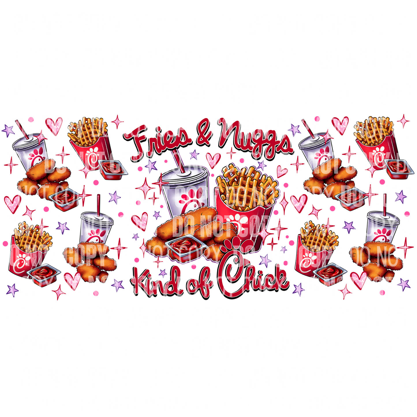 Fries and Nugs - 16oz Libbey Sublimation Print