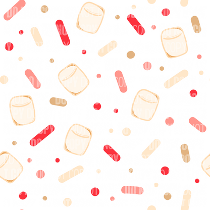 Marshmallows and Sprinkles - Opaque Vinyl Sheet