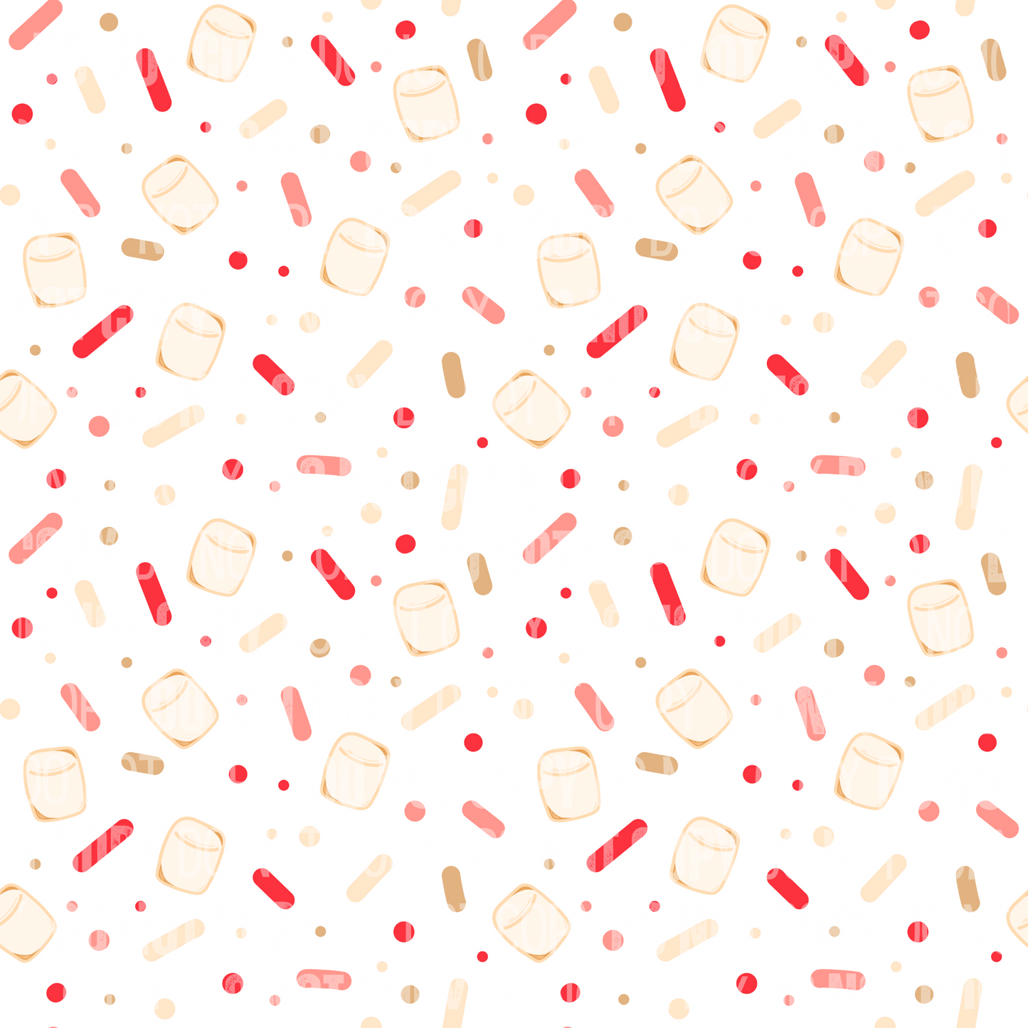 Marshmallows and Sprinkles - Opaque Vinyl Sheet
