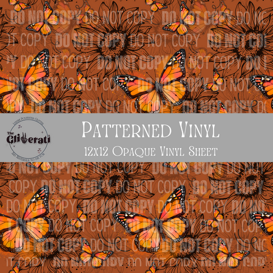 Autumn Butterflies - Opaque Vinyl Sheet