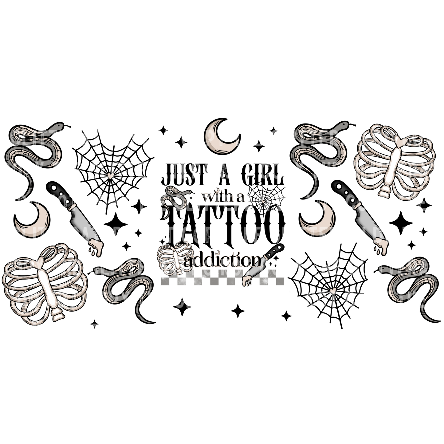 Tattoo Addiction - 16oz Libbey Sublimation Print