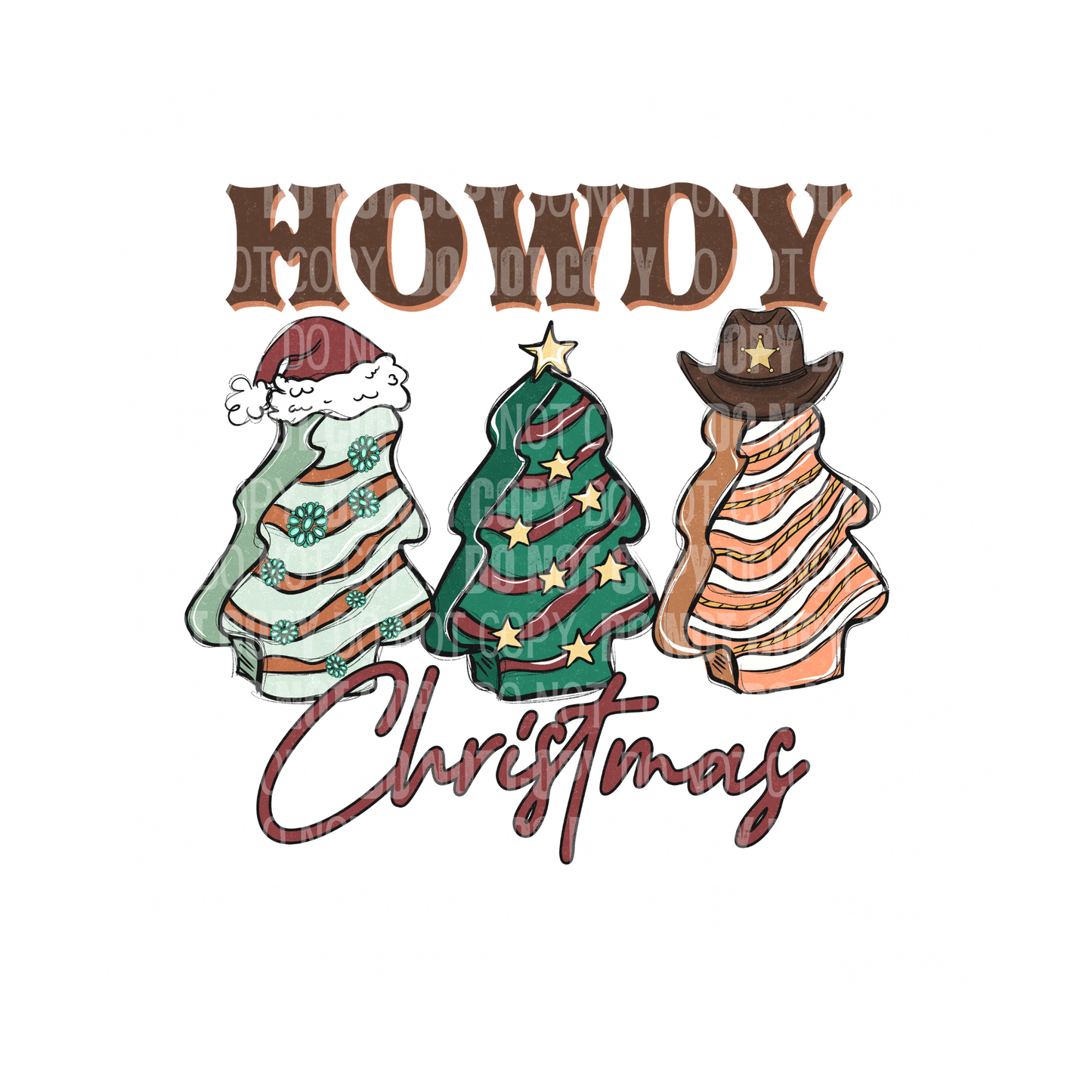 Howdy Christmas Cakes - Decal