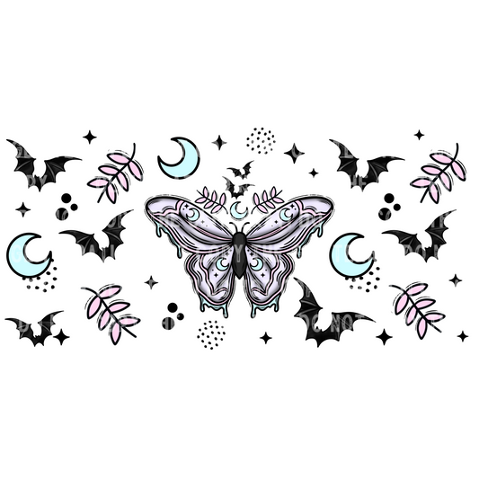 Celestial Moth - 16oz Libbey Sublimation Print