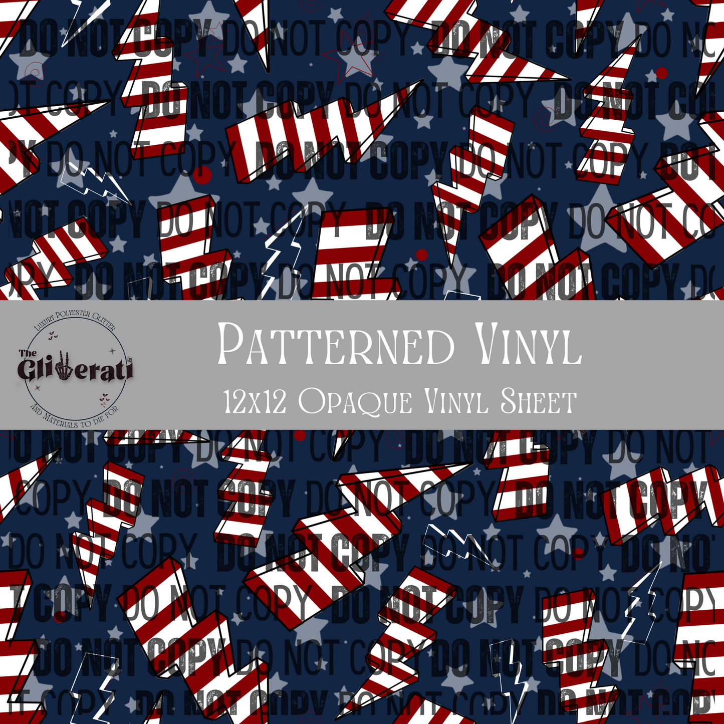 Patriotic Bolts - Opaque Vinyl Sheet