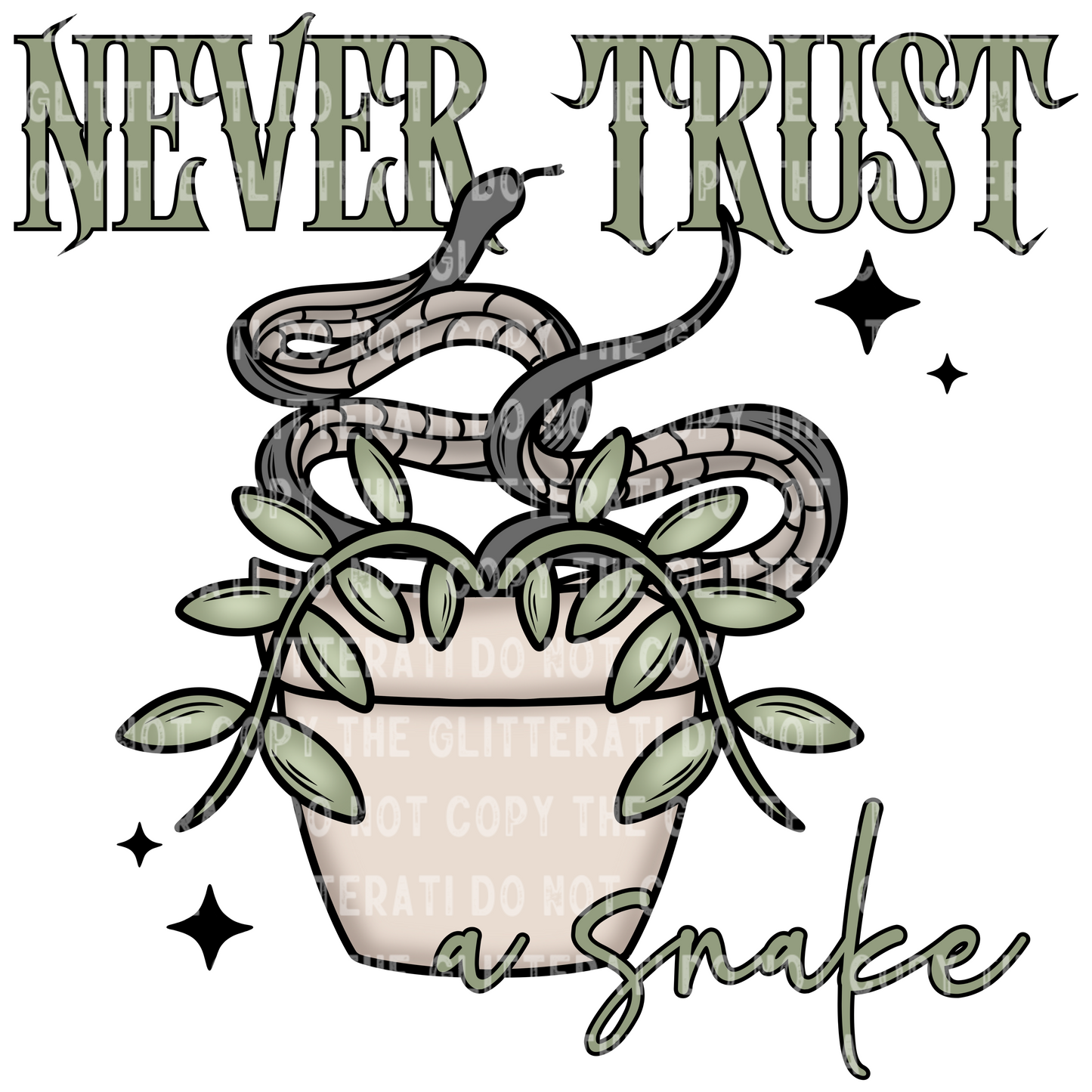 Never Trust a Snake - Decal