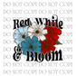 Red White and Bloom - Decal