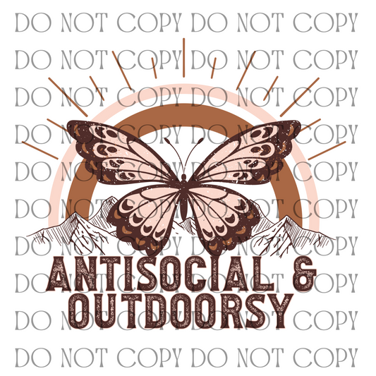 Antisocial & Outdoorsy - Decal