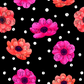 Black Floral Polkadot - Pen Wrap