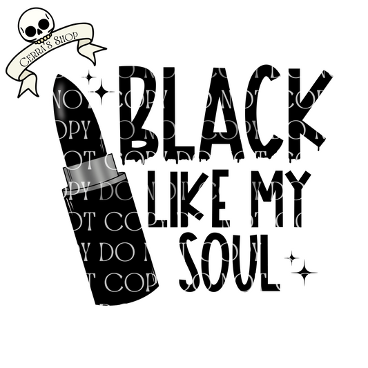 Black Like My Soul - Decal