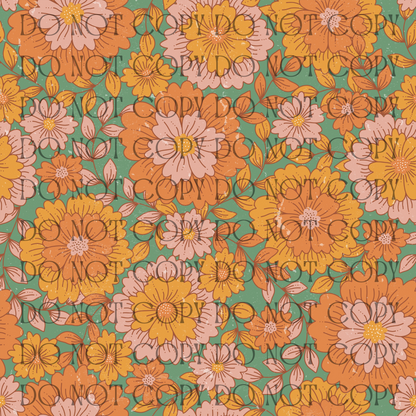 Boho Floral - Opaque Vinyl Sheet