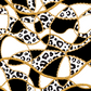 Gold Chain Leopard Abstract - Pen Wrap