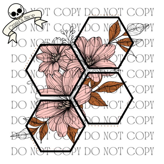 Honeycomb Floral - Decal