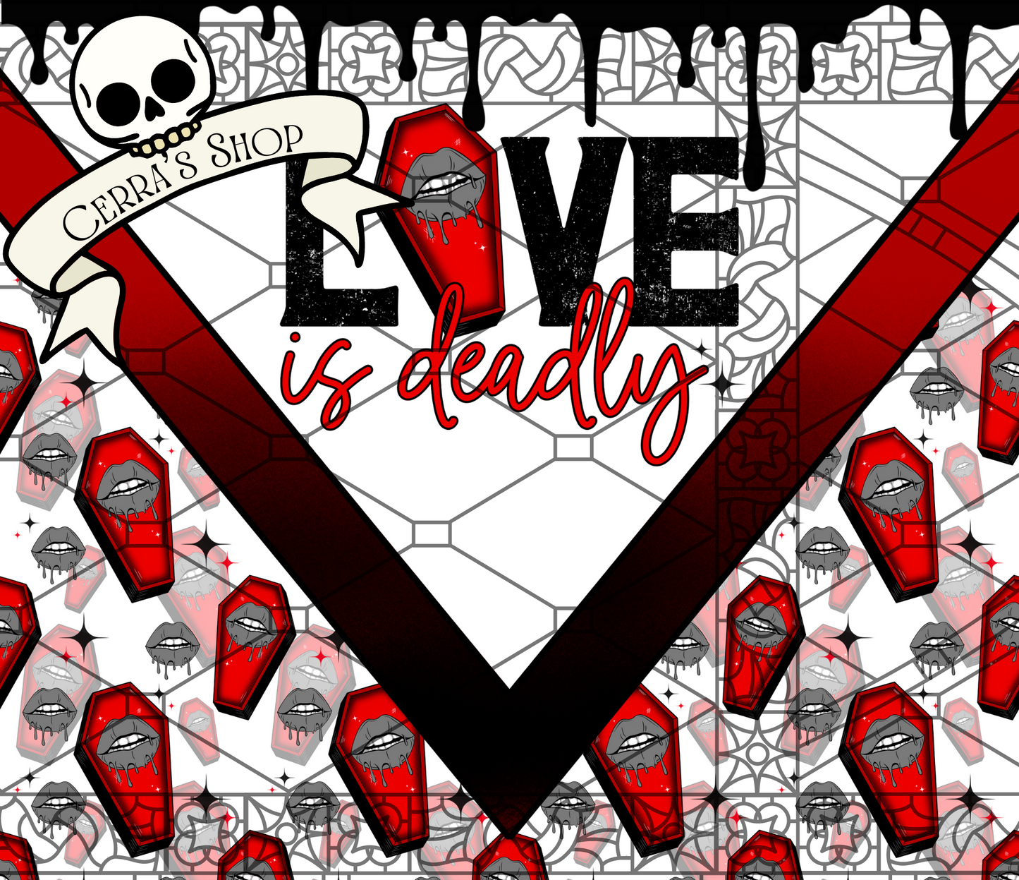 Love Is Deadly - Vinyl Tumbler Wrap