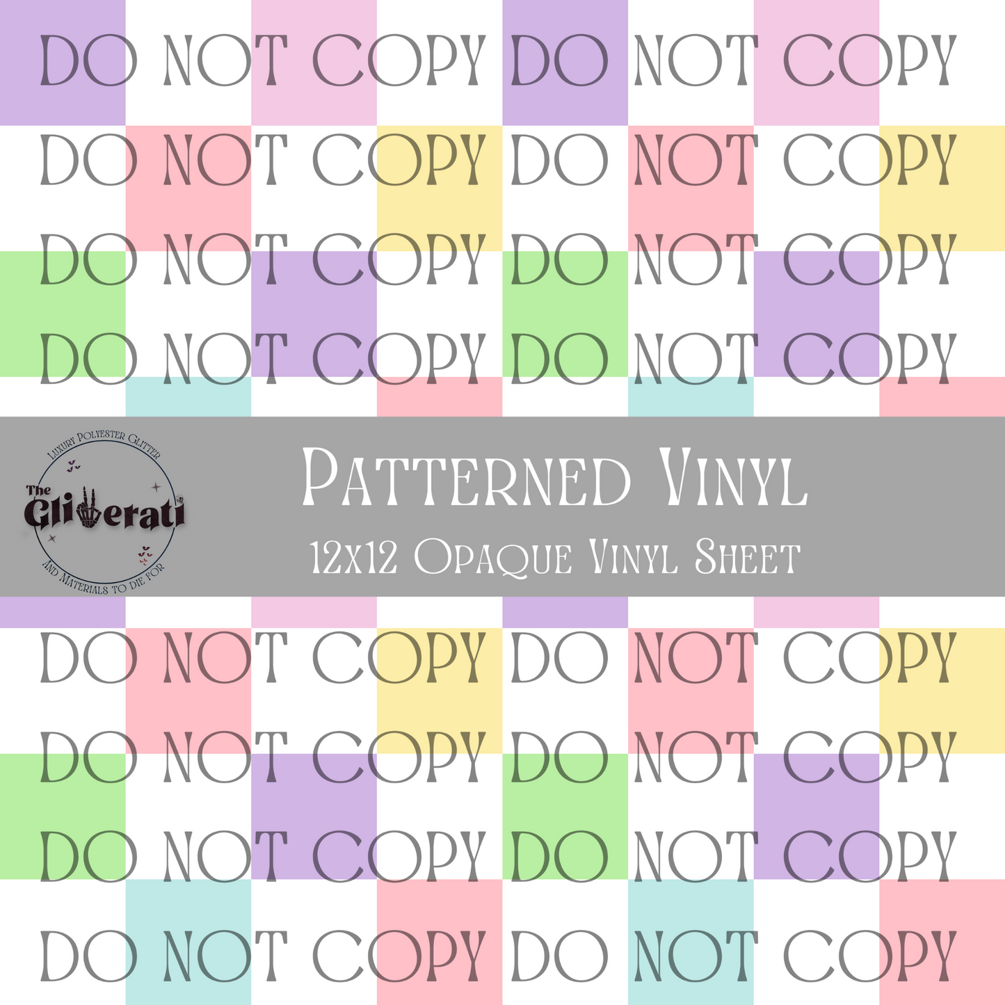 Pastel Checkerboard - Opaque Vinyl Sheet