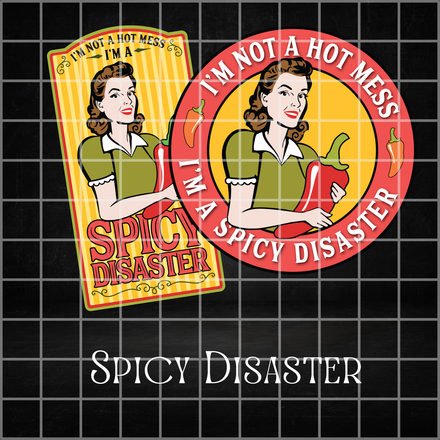 Spicy Disaster...White Vinyl Decal