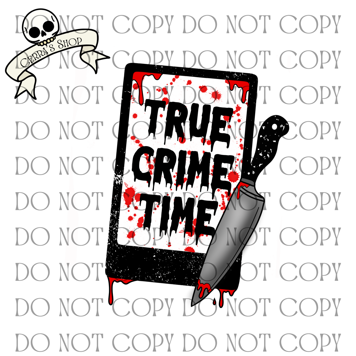 True Crime Time - Decal