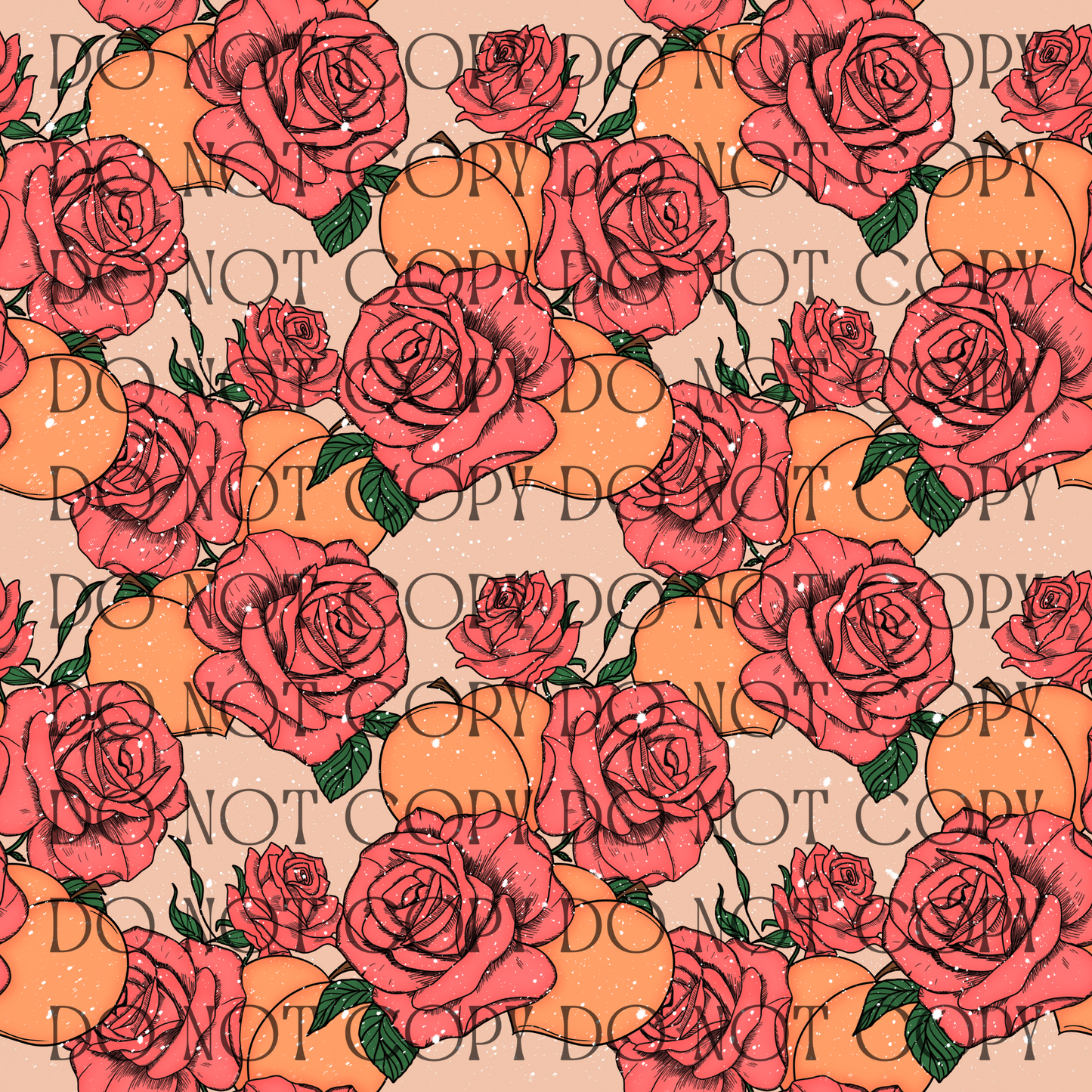 Peachy Roses - Opaque Vinyl Sheet